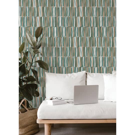 NuWallpaper Leah Duncan Green Thistle Peel & Stick Wallpaper